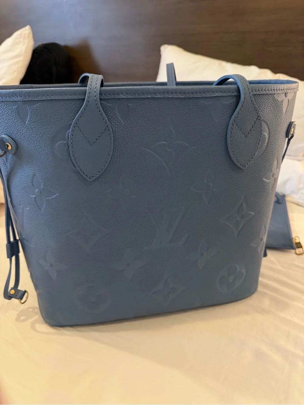 Louis Vuitton Monogram Empreinte Leather Tote in Blue Jean